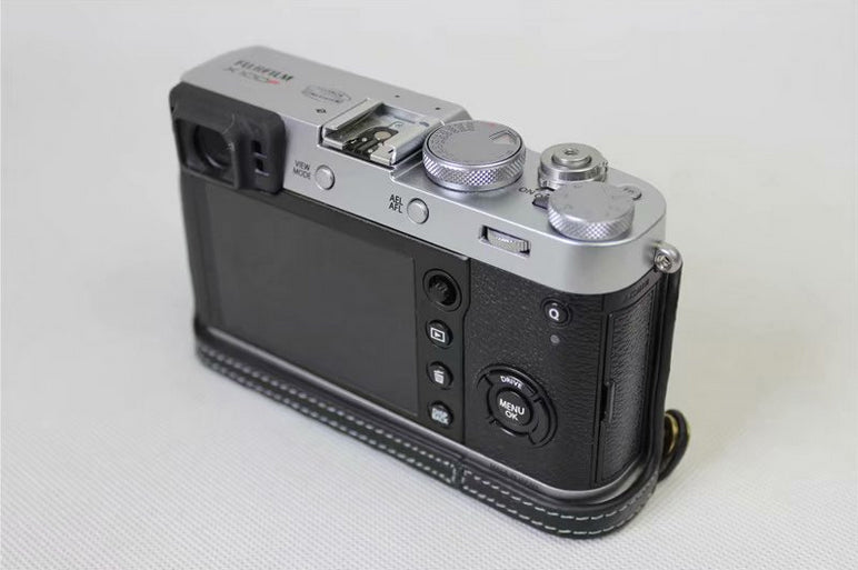 Genuine Leather Half Camera Protective Cover Shell for Fujifilm X100F