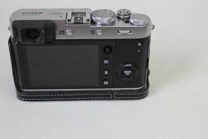 Genuine Leather Half Camera Protective Cover Shell for Fujifilm X100F