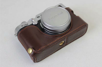 Genuine Leather Half Camera Protective Cover Shell for Fujifilm X100F