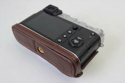 Genuine Leather Half Camera Protective Cover Shell for Fujifilm X100F