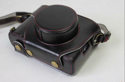 PU Leather Camera Protective Case + Strap + Camera Lens Bag for Fujifilm X100F