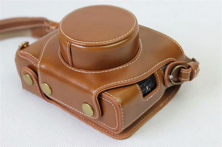 PU Leather Camera Protective Case + Strap + Camera Lens Bag for Fujifilm X100F