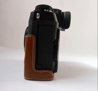 PU Leather Half Bottom Camera Protective Case for Fujifilm X-H1