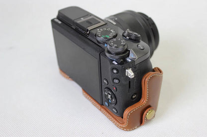 Half Camera PU Leather Protective Case for Canon EOS M6