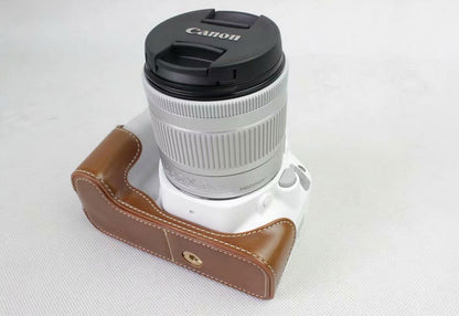 PU Leather Half Bottom Camera Protection Case for Canon EOS 200D