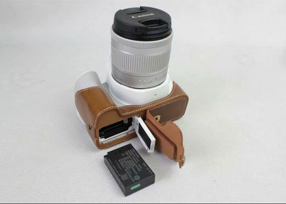 PU Leather Half Bottom Camera Protection Case for Canon EOS 200D