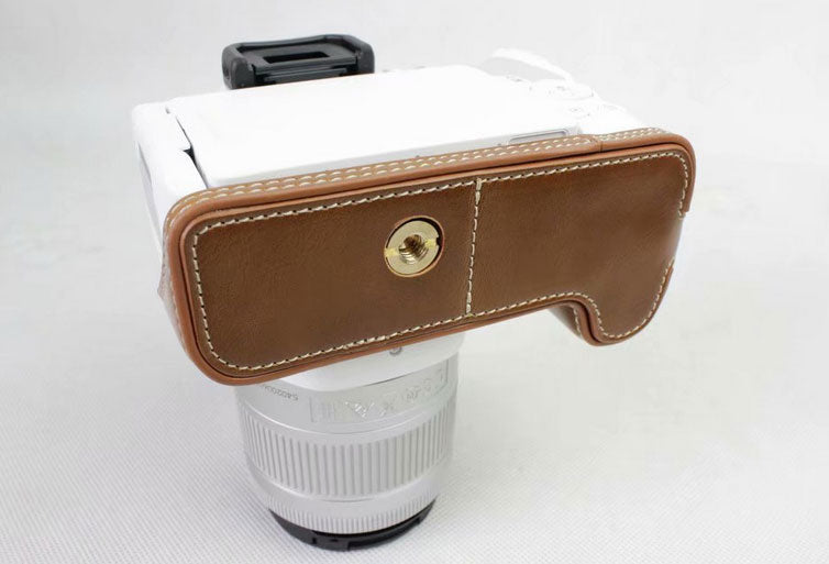 PU Leather Half Bottom Camera Protection Case for Canon EOS 200D