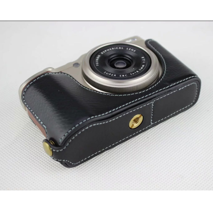 Genuine Leather Half Bottom Camera Protection Case for Fujifilm XF10 Digital Compact Camera