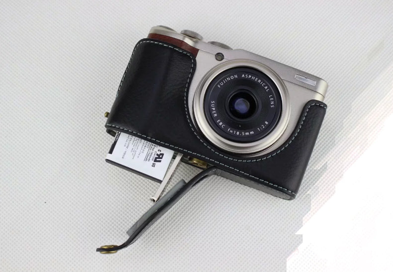 Genuine Leather Half Bottom Camera Protection Case for Fujifilm XF10 Digital Compact Camera