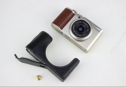 Genuine Leather Half Bottom Camera Protection Case for Fujifilm XF10 Digital Compact Camera