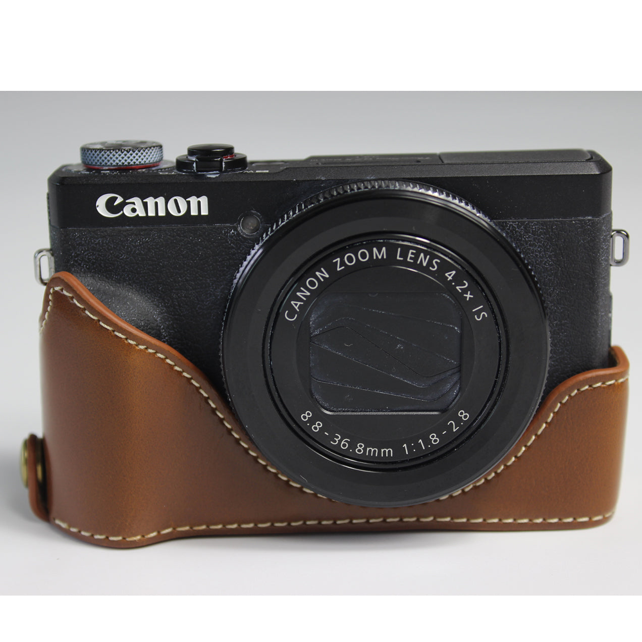 PU Leather Half Camera Case Bag Cover Protector for Canon PowerShot G7 X Mark II