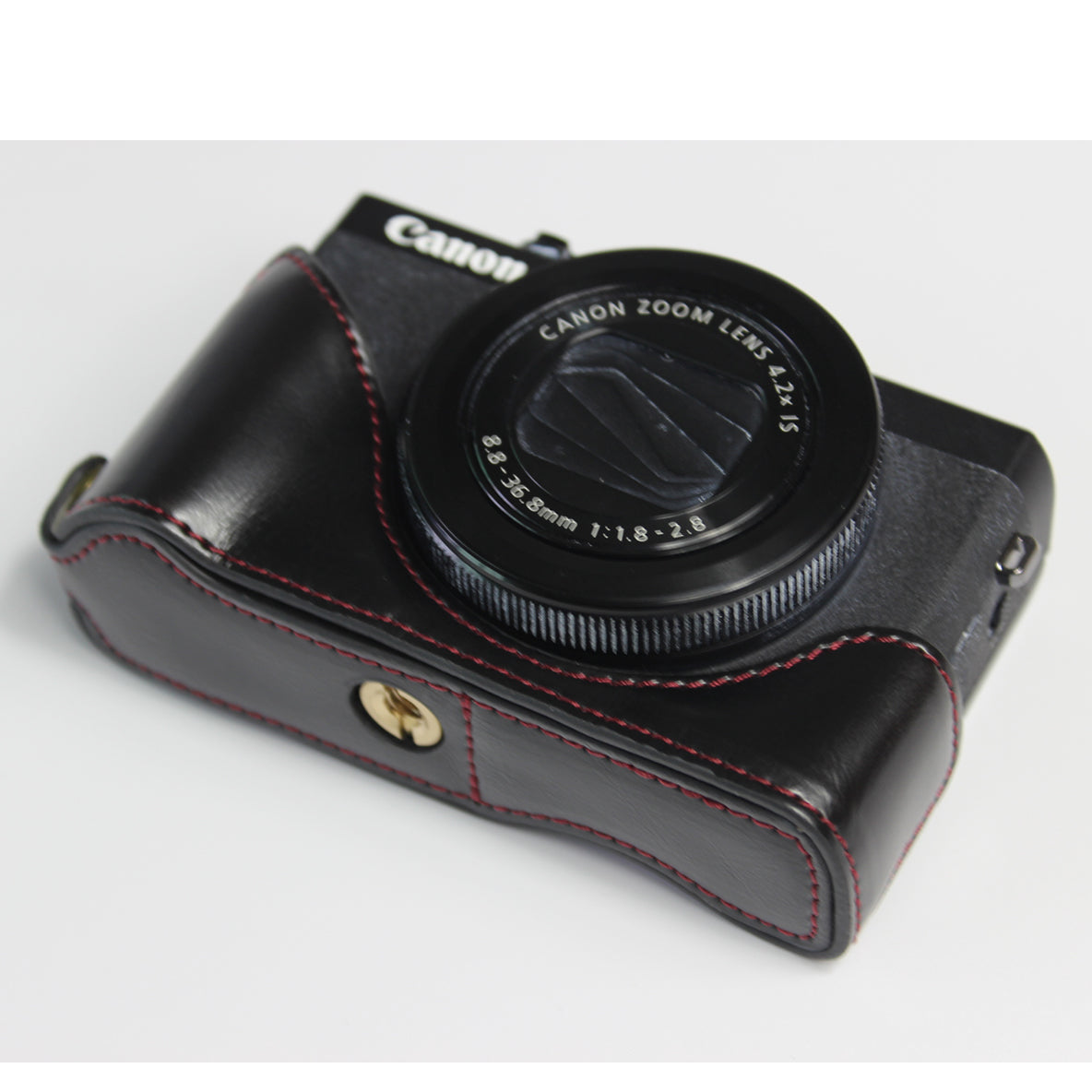 PU Leather Half Camera Case Bag Cover Protector for Canon PowerShot G7 X Mark II