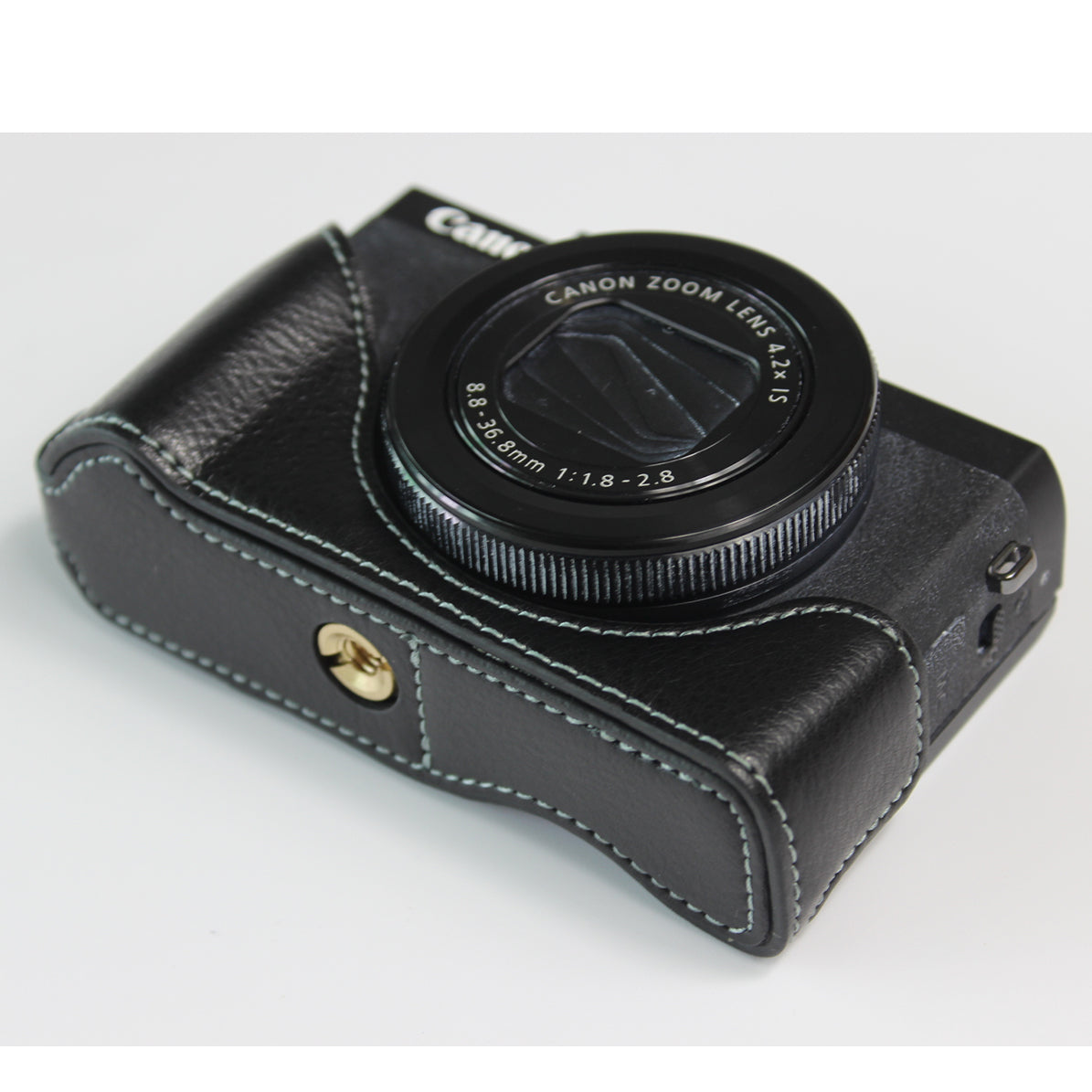 Genuine Leather Half Camera Case Bag Cover Protector for Canon PowerShot G7 X Mark III