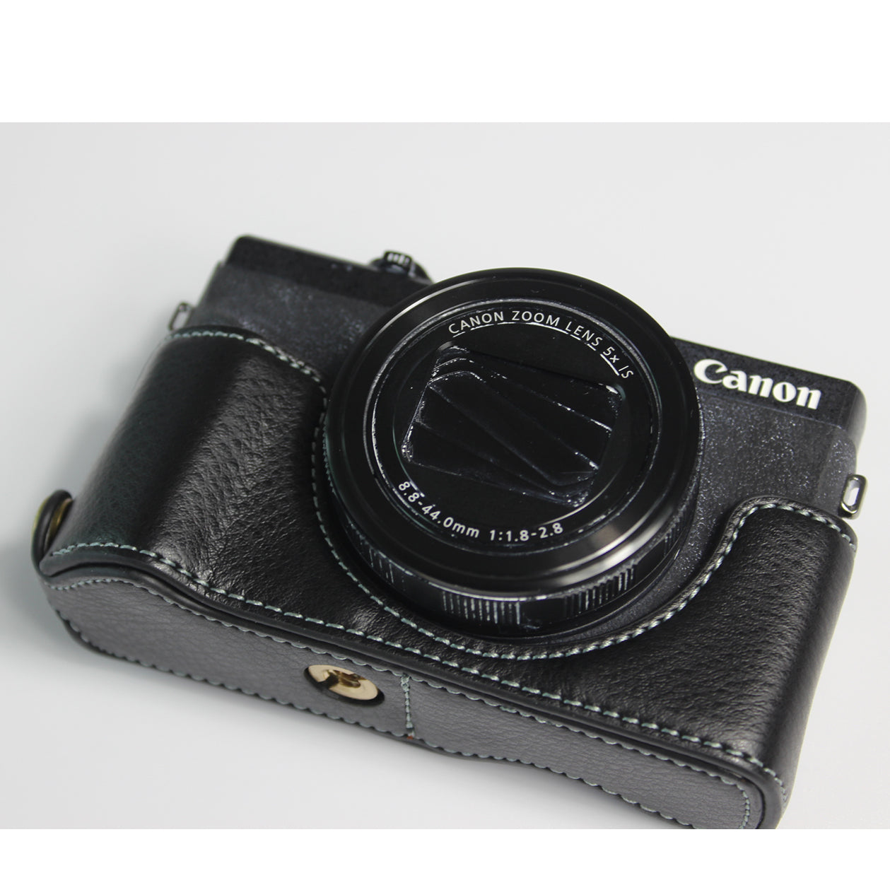 Genuine Leather Half Camera Case Bag Cover Protector for Canon PowerShot G5 X Mark II