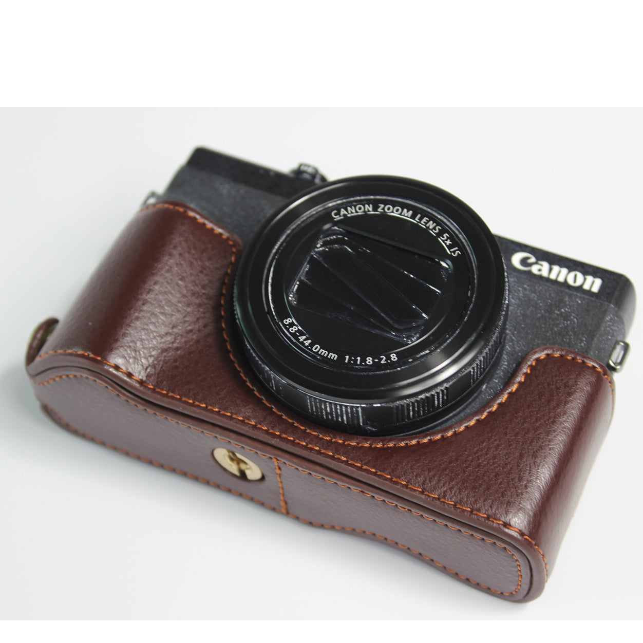 Genuine Leather Half Camera Case Bag Cover Protector for Canon PowerShot G5 X Mark II