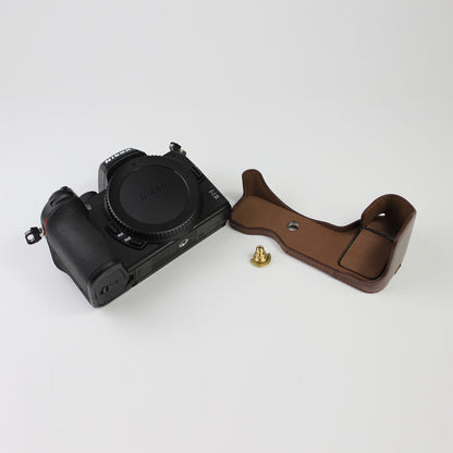 Quality PU Leather Half Bottom Protective Case for Nikon Z50