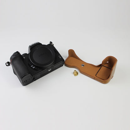 Quality PU Leather Half Bottom Protective Case for Nikon Z50