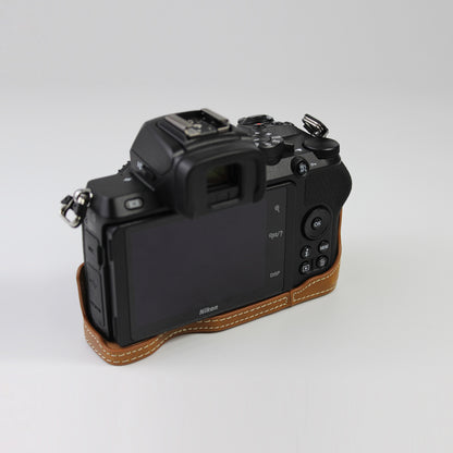 Quality PU Leather Half Bottom Protective Case for Nikon Z50