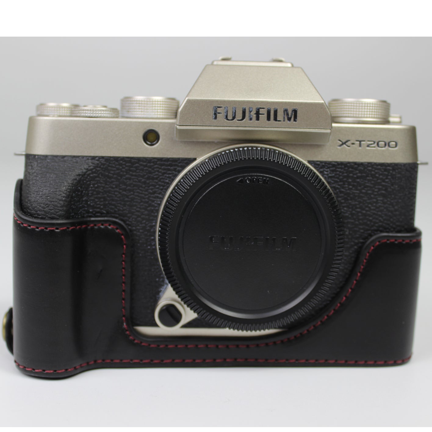 PU Leather Camera Half Cover Case for Fujifilm Fuji X-T200/XT200