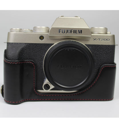 PU Leather Camera Half Cover Case for Fujifilm Fuji X-T200/XT200