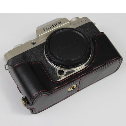 PU Leather Camera Half Cover Case for Fujifilm Fuji X-T200/XT200