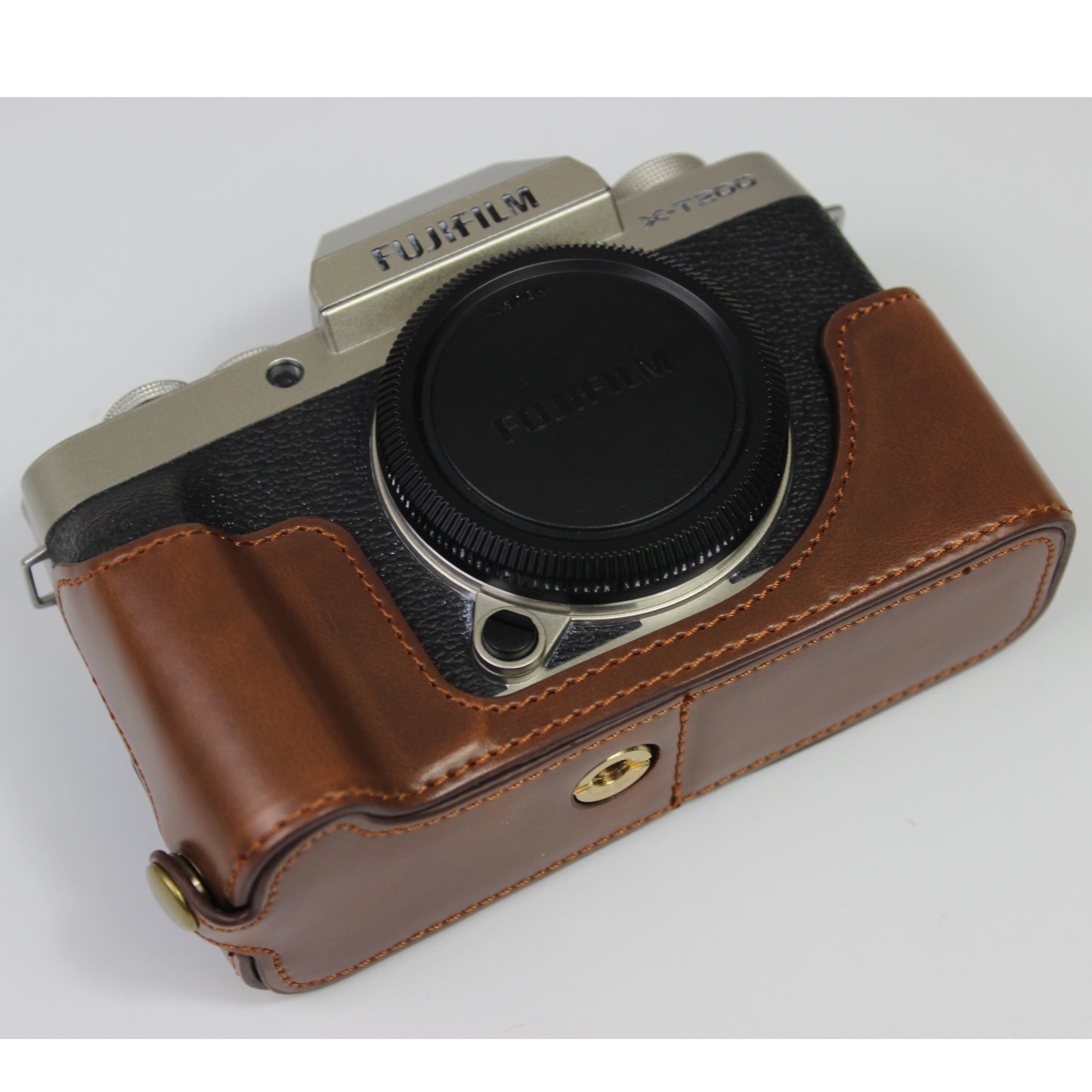 PU Leather Camera Half Cover Case for Fujifilm Fuji X-T200/XT200