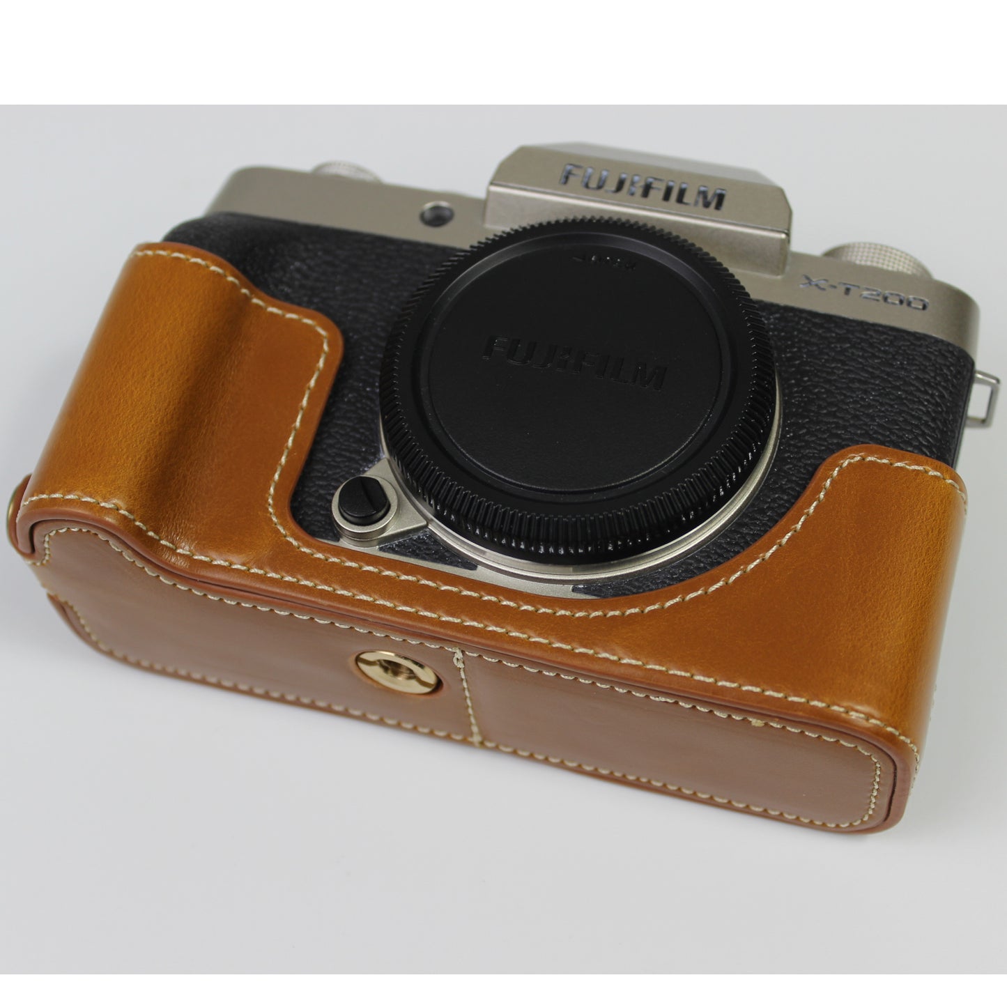 PU Leather Camera Half Cover Case for Fujifilm Fuji X-T200/XT200