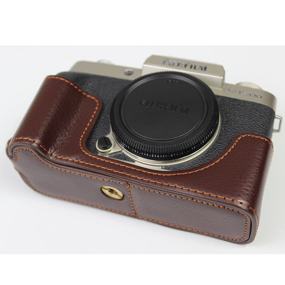 Genuine Leather Camera Half Case for Fujifilm Fuji X-T200/XT200