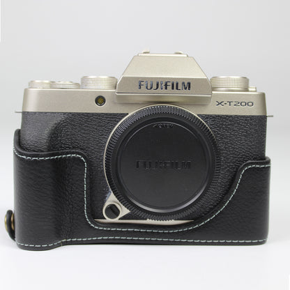 Genuine Leather Camera Half Case for Fujifilm Fuji X-T200/XT200