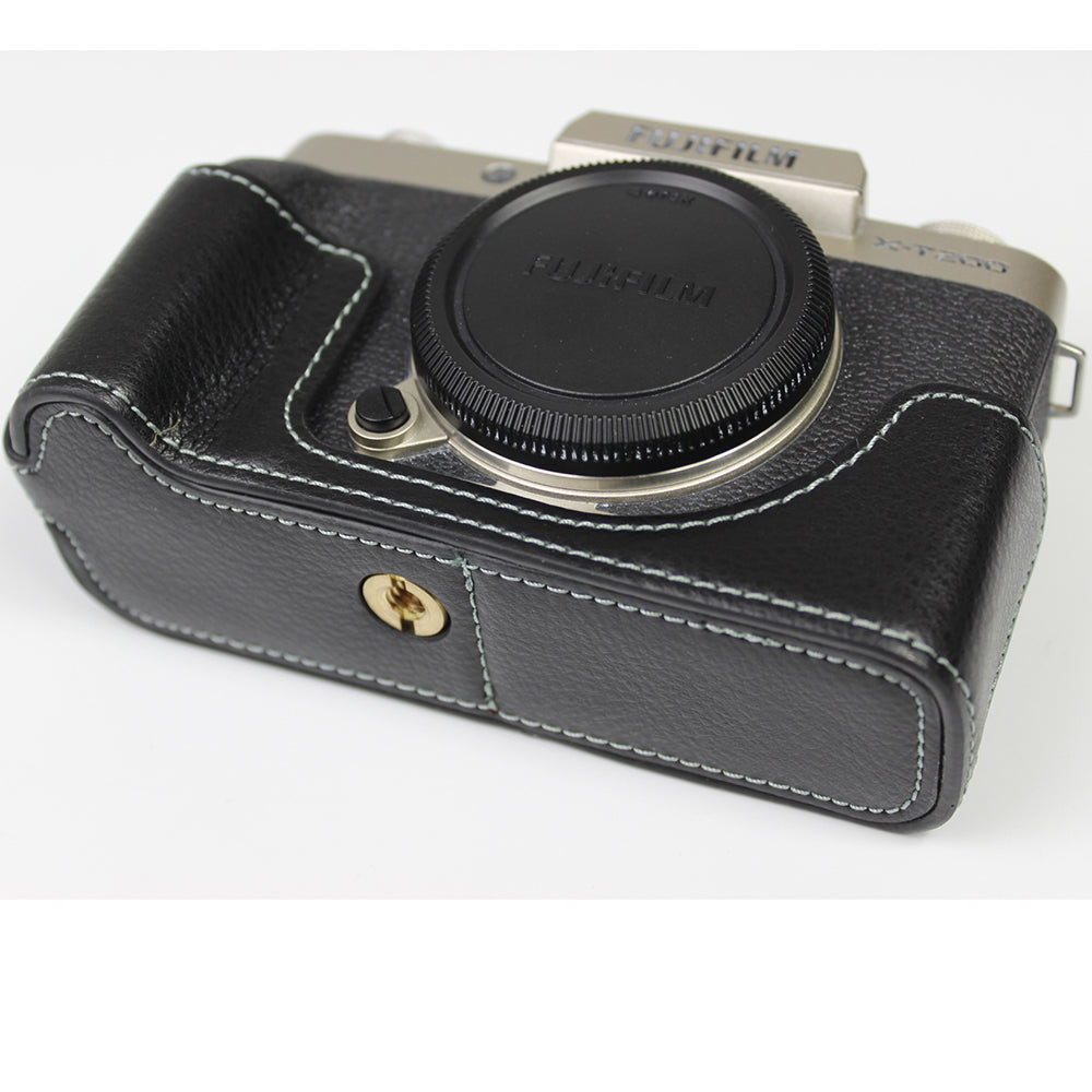 Genuine Leather Camera Half Case for Fujifilm Fuji X-T200/XT200