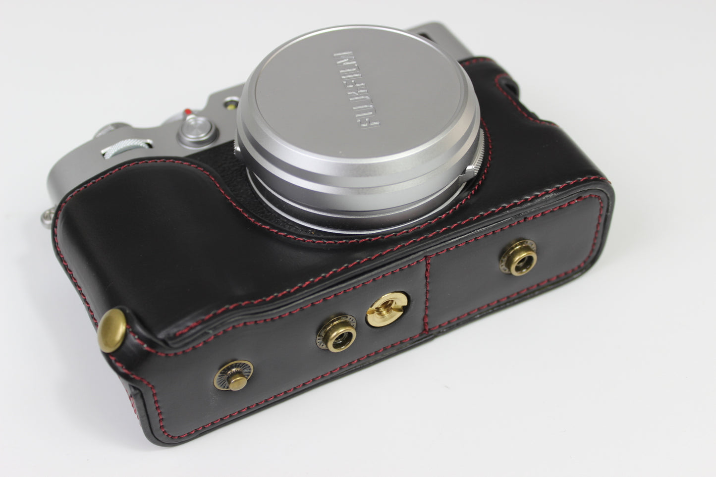 PU Leather Half Camera Case Bag Protector for Fujifilm Fuji X100V