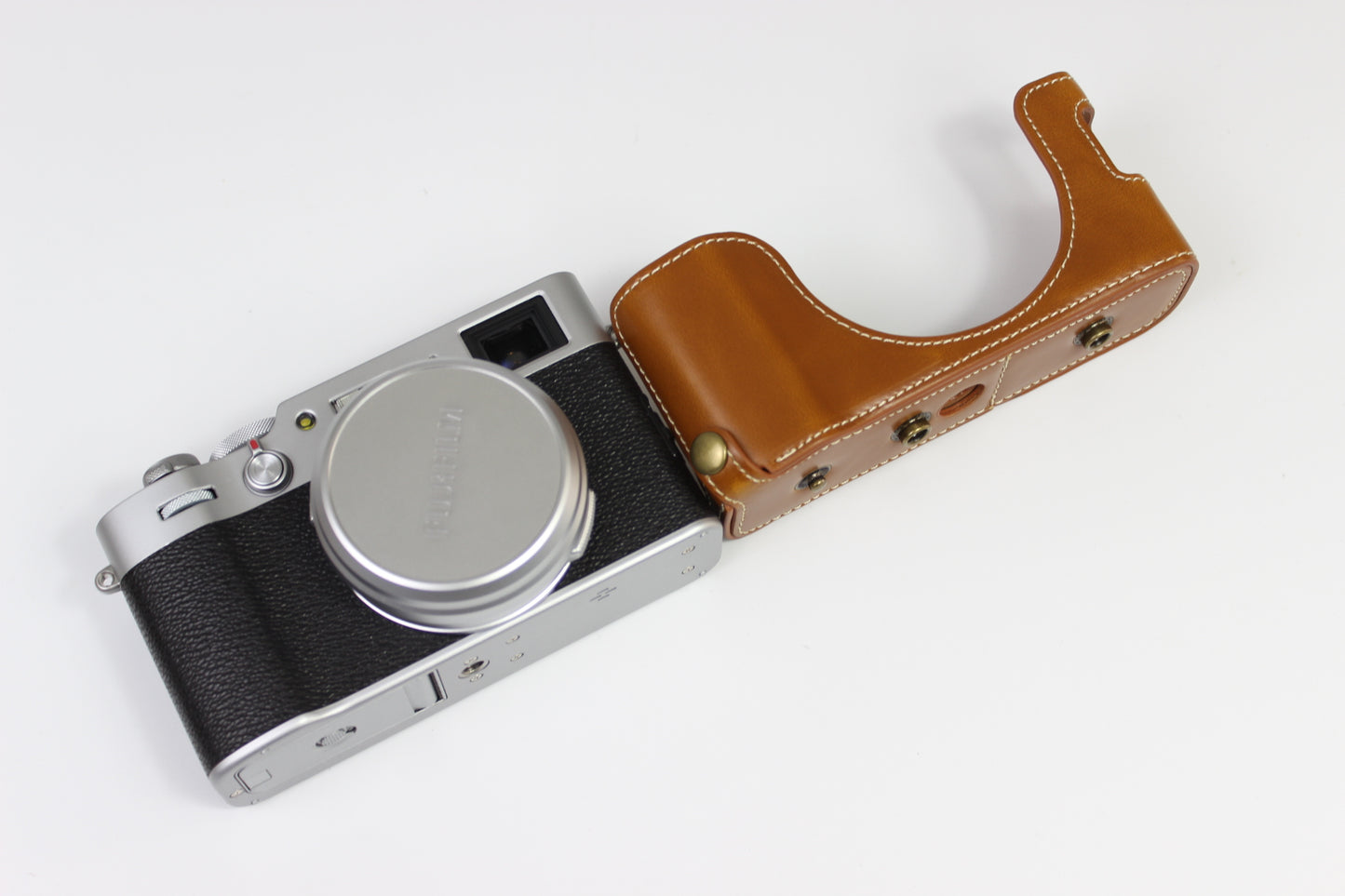 PU Leather Half Camera Case Bag Protector for Fujifilm Fuji X100V