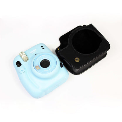 PU Leather Protective Case Cover with Shoulder Strap for Fujifilm Instax Mini 11