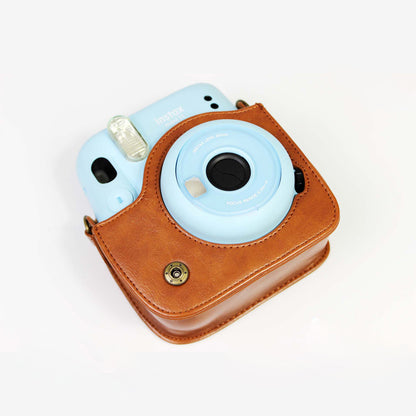 PU Leather Protective Case Cover with Shoulder Strap for Fujifilm Instax Mini 11