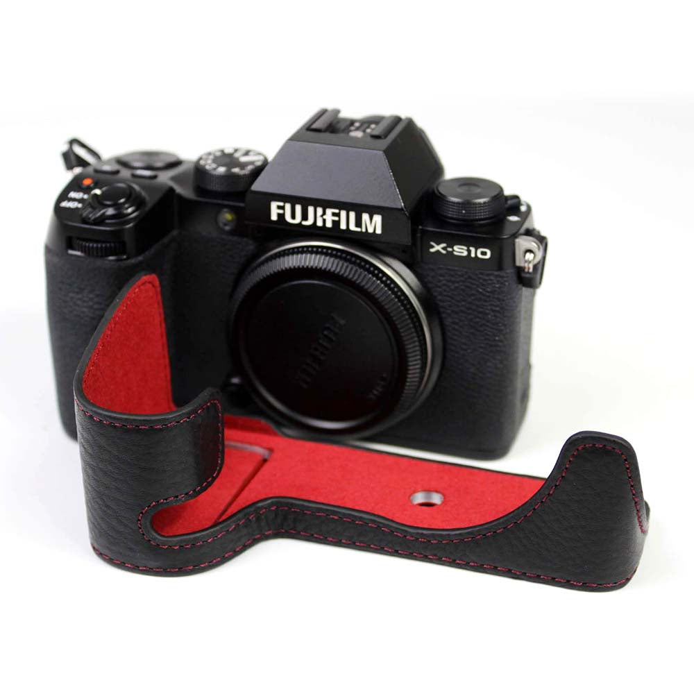 Genuine Leather Camera Half Cover Case for Fujifilm Fuji X-S10