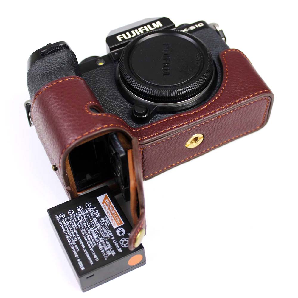 Genuine Leather Camera Half Cover Case for Fujifilm Fuji X-S10