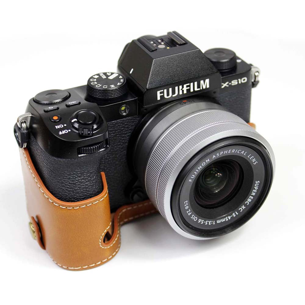 PU Leather Half Camera Case Cover for Fujifilm Fuji X-S10