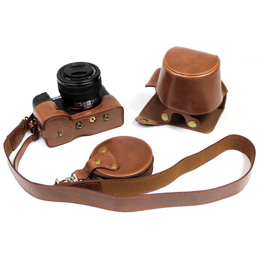 PU Leather Half Camera Case Cover for Sony A7C Camera