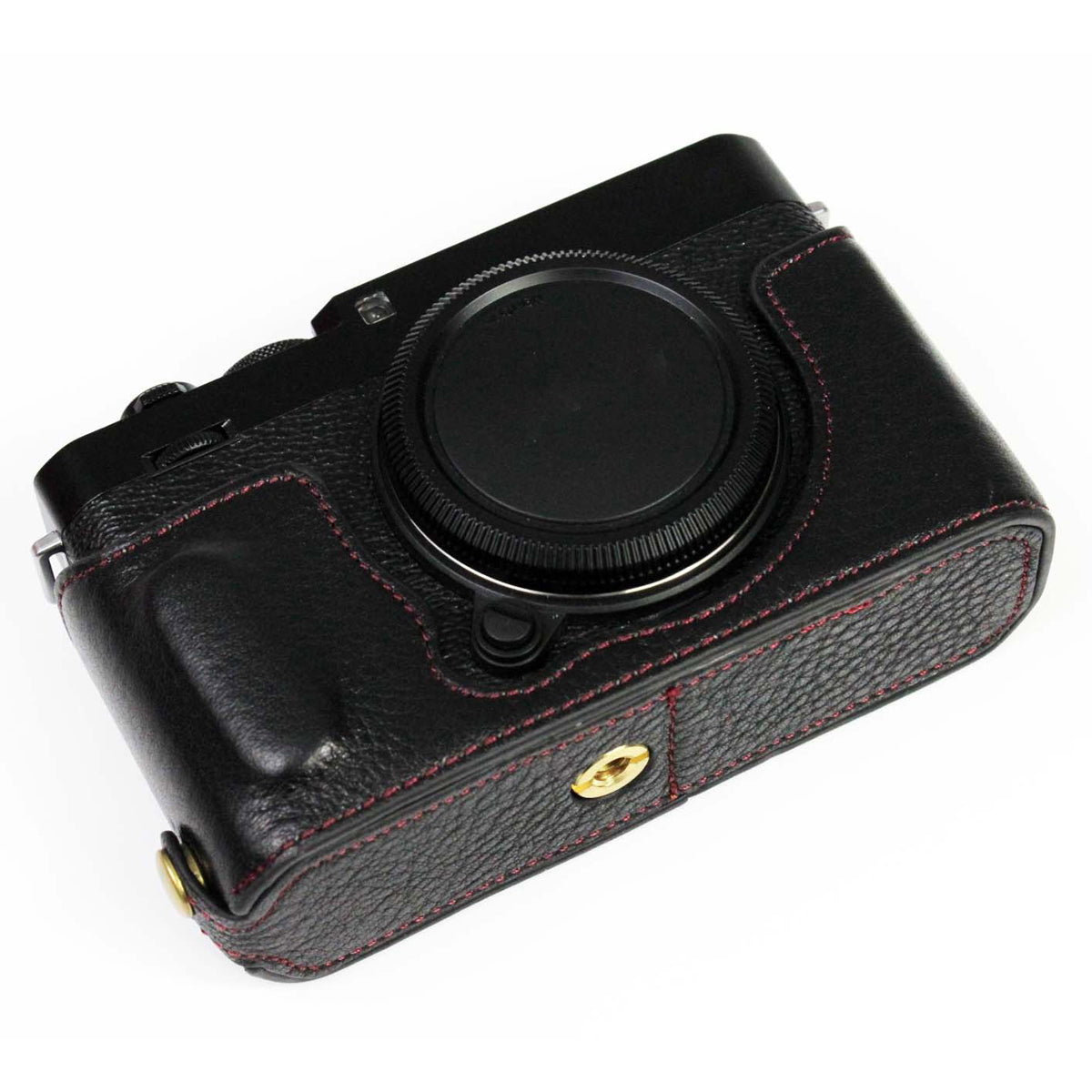 Genuine Leather Camera Bag Bottom Case Half Body Cover Protector with Battery Opening for Fuji X-E4