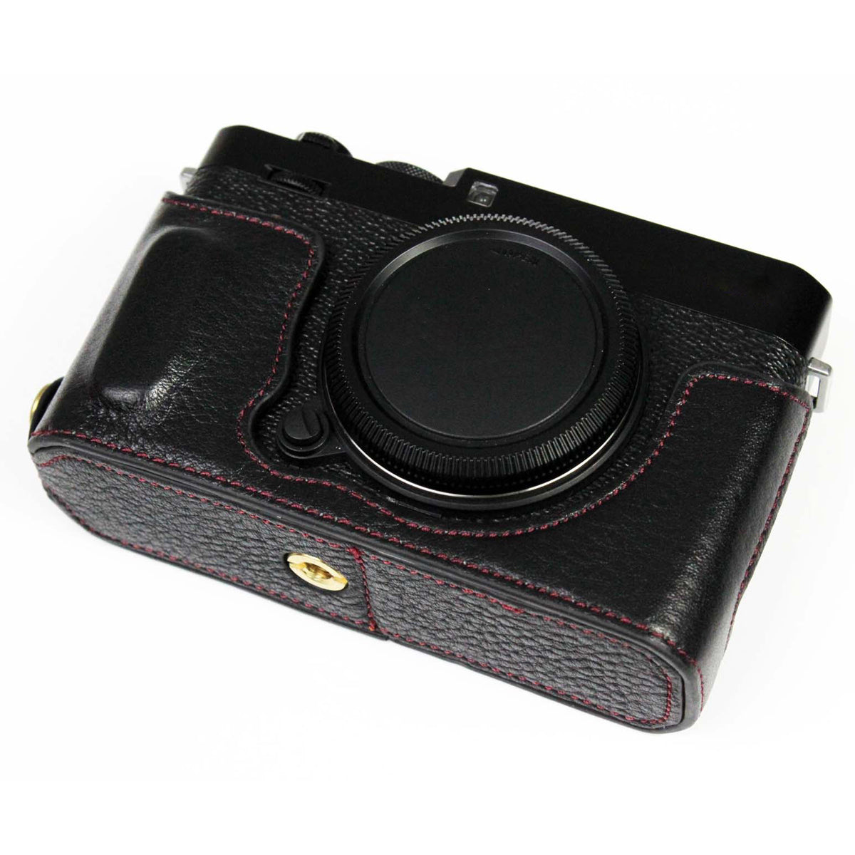 Genuine Leather Camera Bag Bottom Case Half Body Cover Protector with Battery Opening for Fuji X-E4