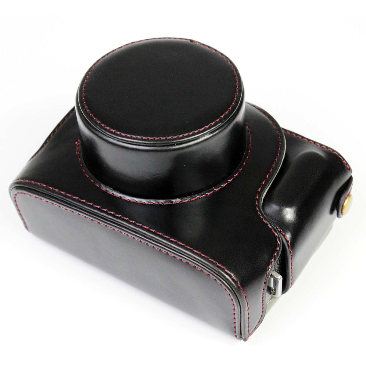 PU Leather Camera Bag Case Lens Protective Cover with Battery Opening Shoulder Strap for Fuji X-E4