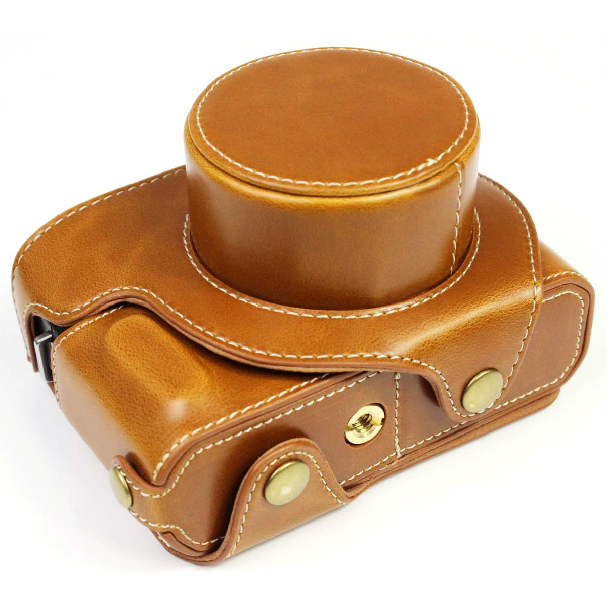 PU Leather Camera Bag Case Lens Protective Cover with Battery Opening Shoulder Strap for Fuji X-E4