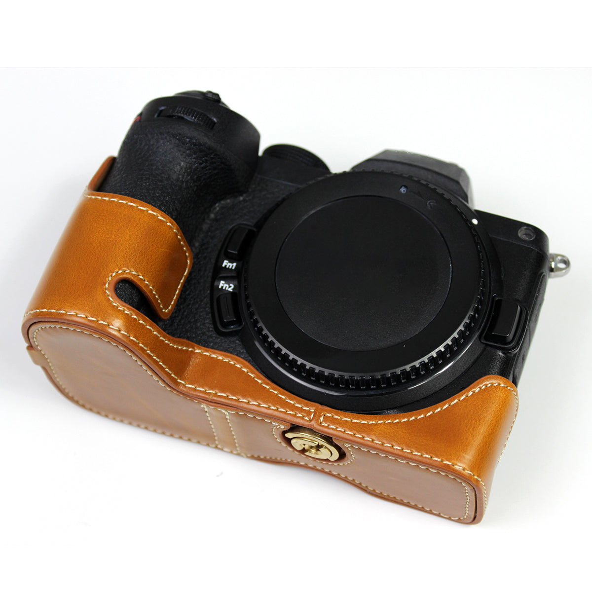 PU Leather Camera Protection Bottom Case Bag Half Body Cover with Battery Opening for Nikon Z5/Z6/Z7/Z6II/Z62/Z7II/Z72