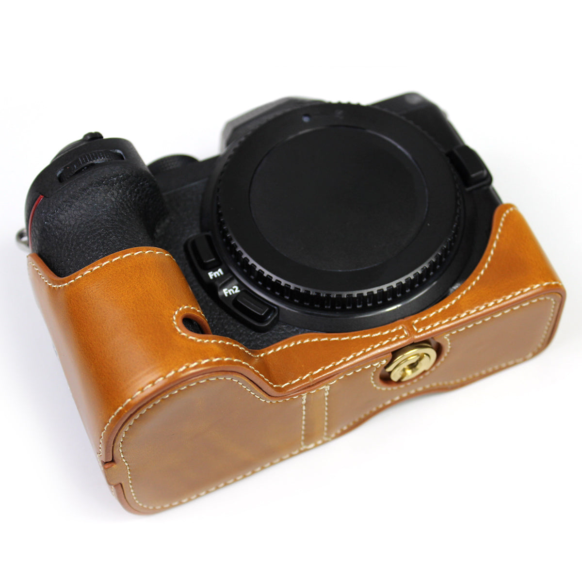 PU Leather Camera Protection Bottom Case Bag Half Body Cover with Battery Opening for Nikon Z5/Z6/Z7/Z6II/Z62/Z7II/Z72