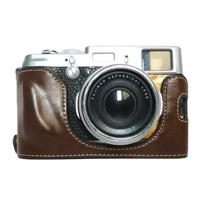 Camera Protection Bottom Case PU Leather Cover Bag with Battery Opening for Fuji X100/X100S/X100T