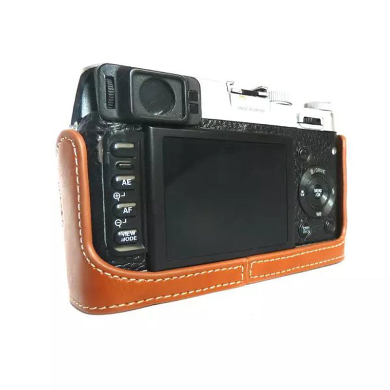 Camera Protection Bottom Case PU Leather Cover Bag with Battery Opening for Fuji X100/X100S/X100T