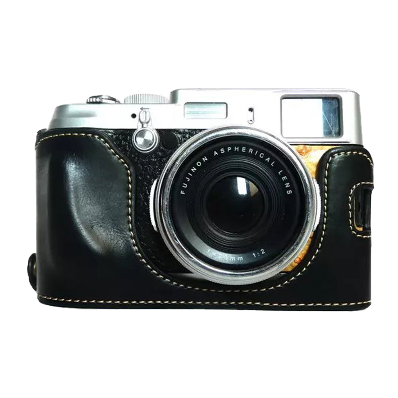 Camera Protection Bottom Case PU Leather Cover Bag with Battery Opening for Fuji X100/X100S/X100T