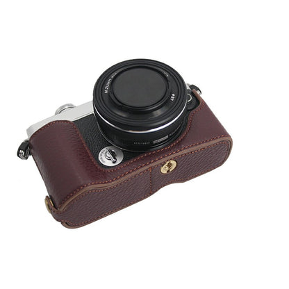 Camera Bottom Case Genuine Leather Protective Half Cover with Battery Opening for Olympus PEN E-P7/EP7