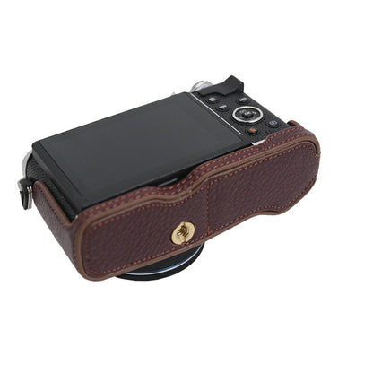 Camera Bottom Case Genuine Leather Protective Half Cover with Battery Opening for Olympus PEN E-P7/EP7