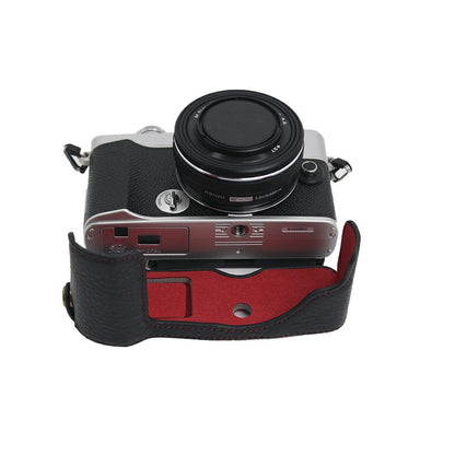 Camera Bottom Case Genuine Leather Protective Half Cover with Battery Opening for Olympus PEN E-P7/EP7